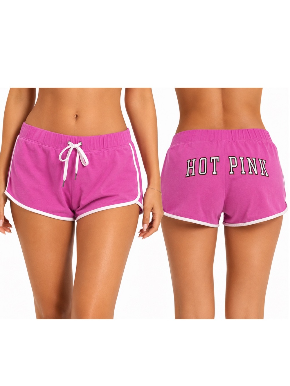 PINK Victoria's Secret Hot Pink 'HOT PINK' Lounge Shorts